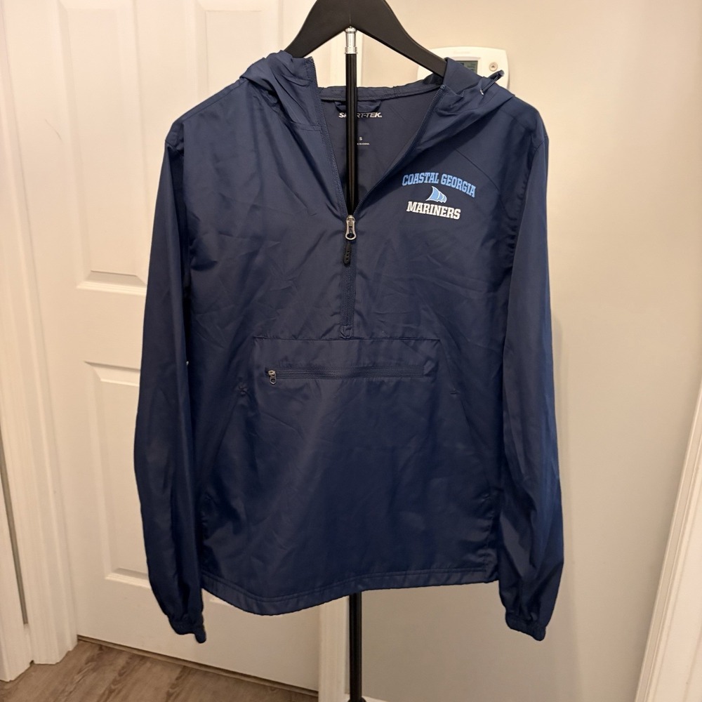 Sport-Tek Coastal Georgia Mariners Packable Anorak Windbreaker Sm Lightweight